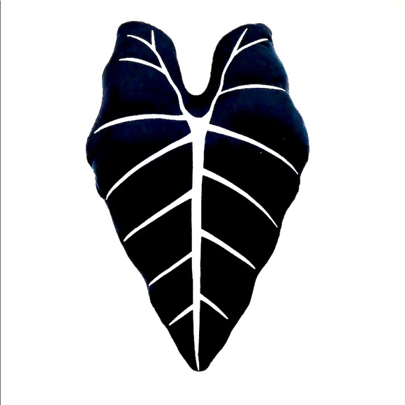 Green Philosophy Co. | Alocasia Frydek Plush Pillow | Obsidian | NWOT - Picture 2 of 4